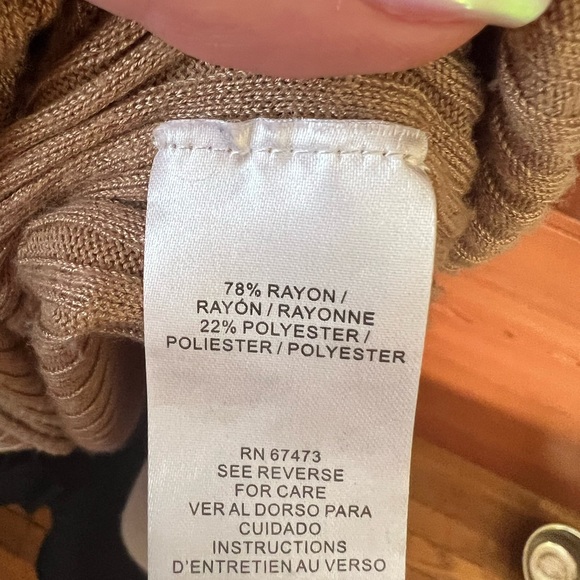 Taylor Women's V-Neck Colorblock Button Front Sweater Dress XL - Picture 8 of 8